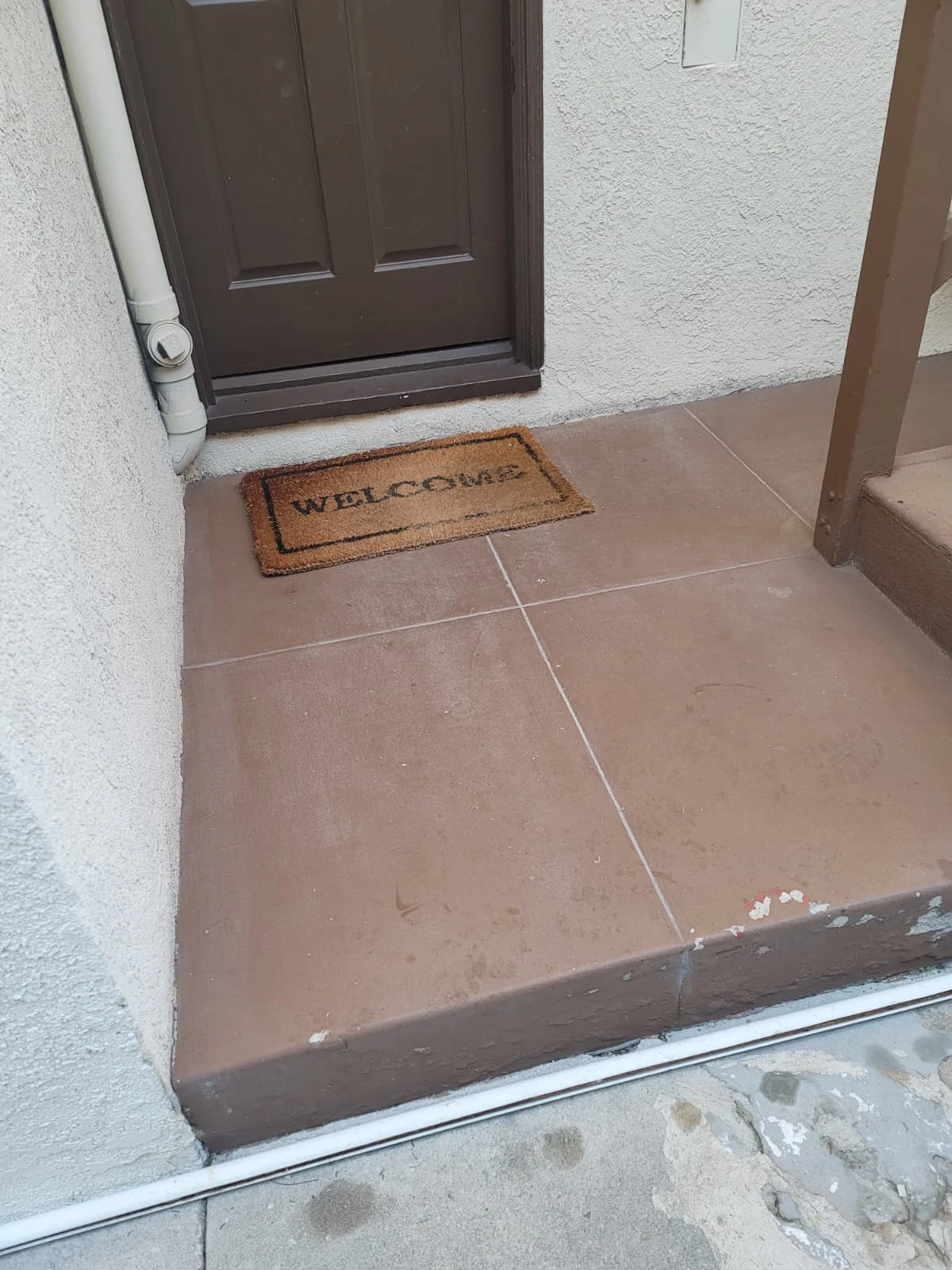 Deck and stairs before restoration - View 1