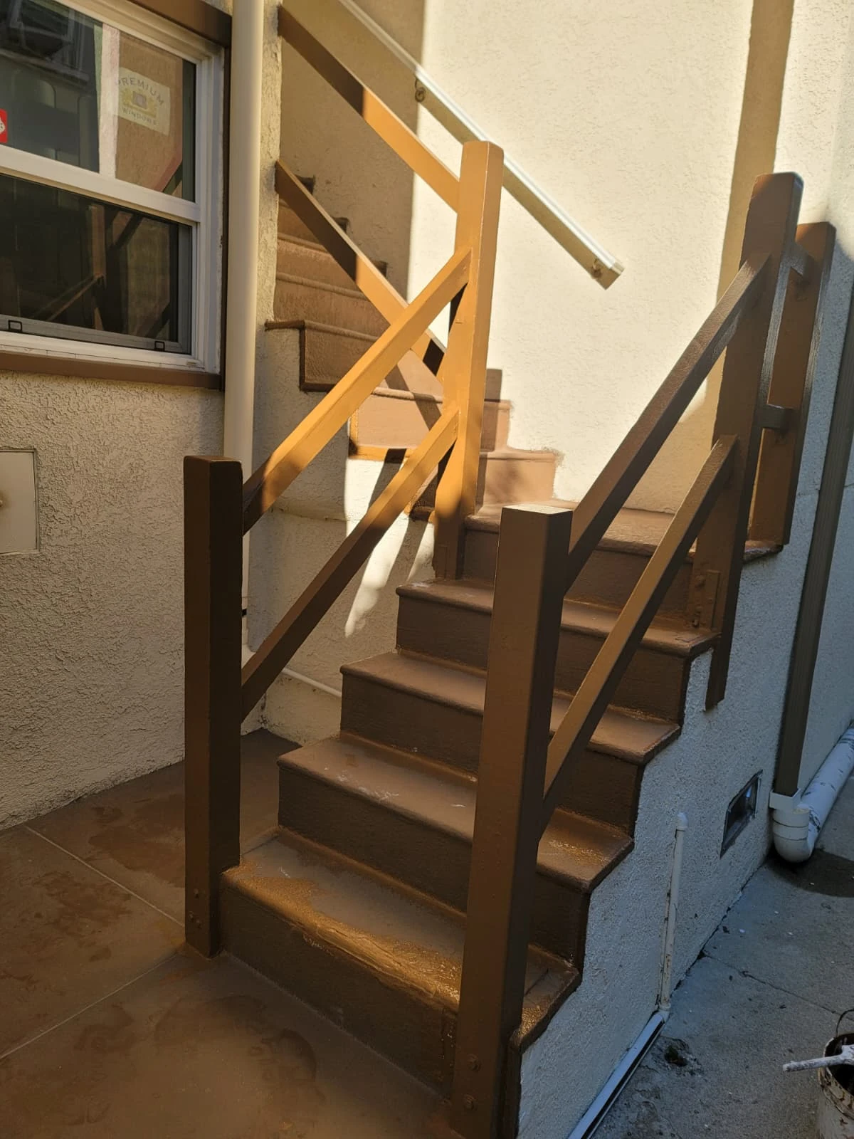 Deck and stairs before restoration - View 3